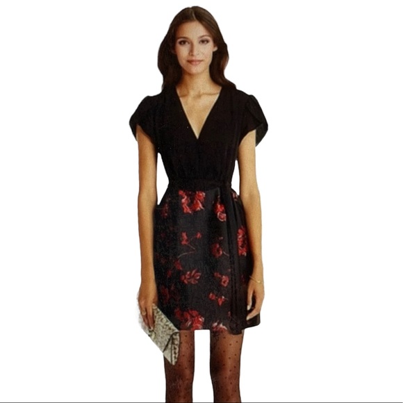 Diane Von Furstenberg Dresses & Skirts - DVF Ivy Faux Wrap Tie Belt Silk Dress Black Size M